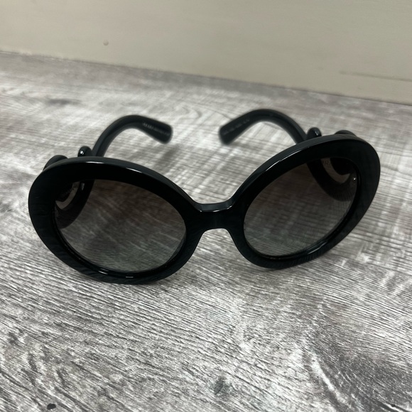 Prada Women's Minimal Baroque PR 27NS 1AB3M1 Black/Grey Gradient Sunglasses - Picture 2 of 8
